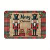 Christmas nutcracker welcome door mat soft non-slip floor mat suitable for room bathroom kitchen home decoration