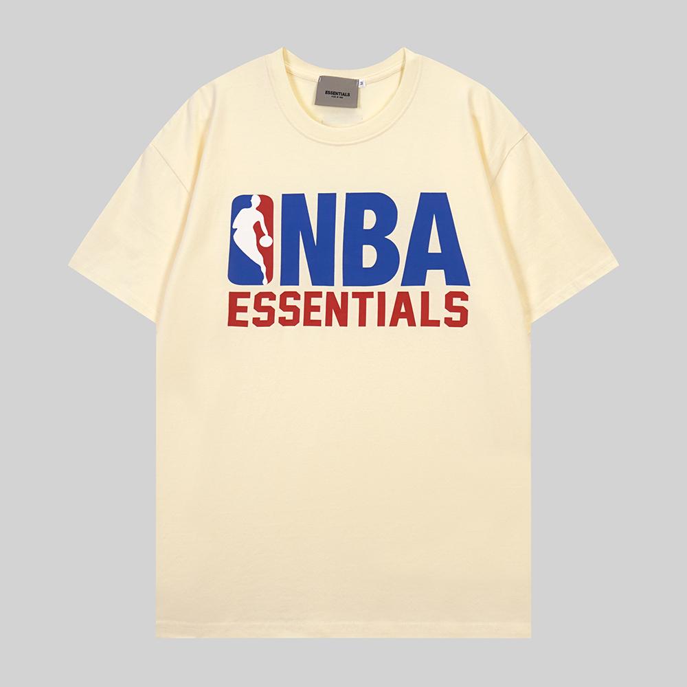 Fear of God Essentials NBA Print Ronde Hals T-shirt Heren Oversized Katoen Korte Mouw Casual Top L