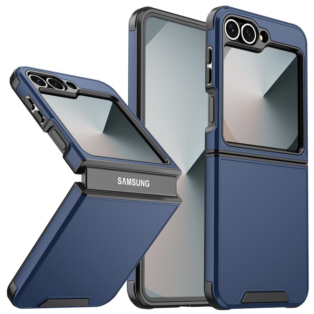 New Shockproof Hybrid Dual Layer Case for Samsung Z Flip 6 Slide Camera Lens Protetion Cover for Galaxy Z Flip 5 4 5G Case