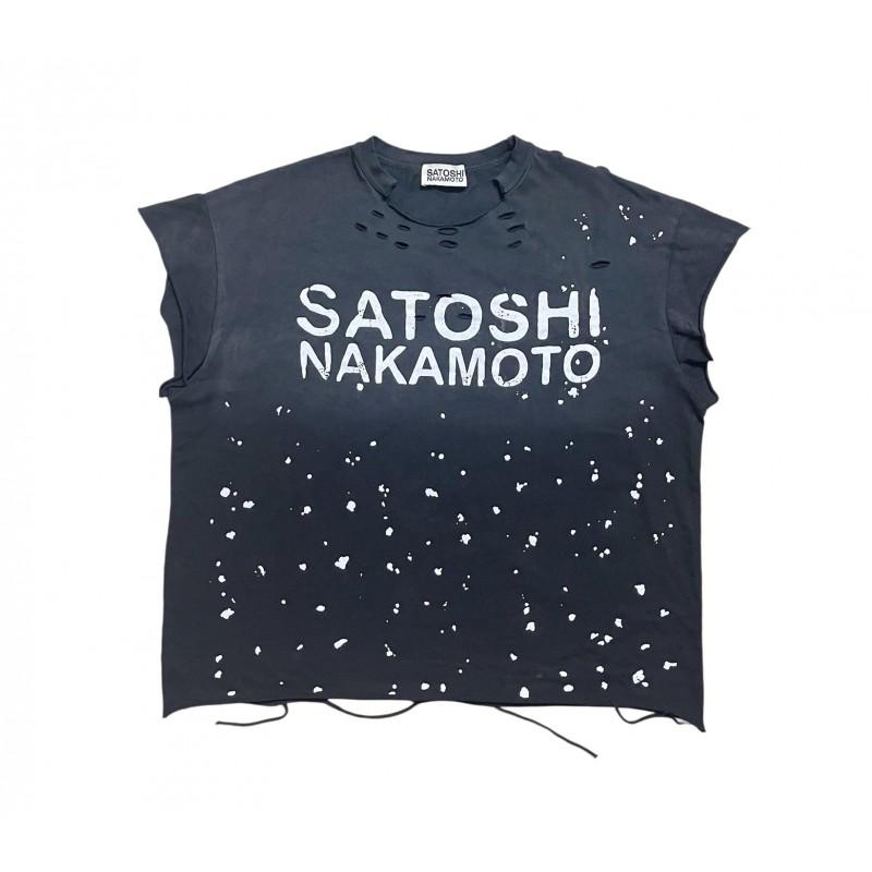 Satoshi Nakamoto Vintage mazgāts, nolietots grafisks