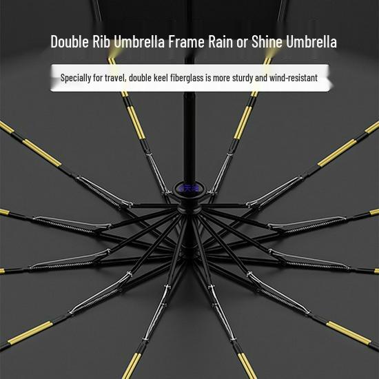 Fully Automatic Dual-Use Sun and Rain Folding Umbrella with Anti-Ultraviolet Sun Protection