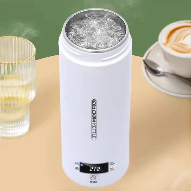 110V 220V Intelligent Digital Display Electric Water Boiling Thermos Bottle Travel Portable Heating Kettle Leakproof Thermal Cup