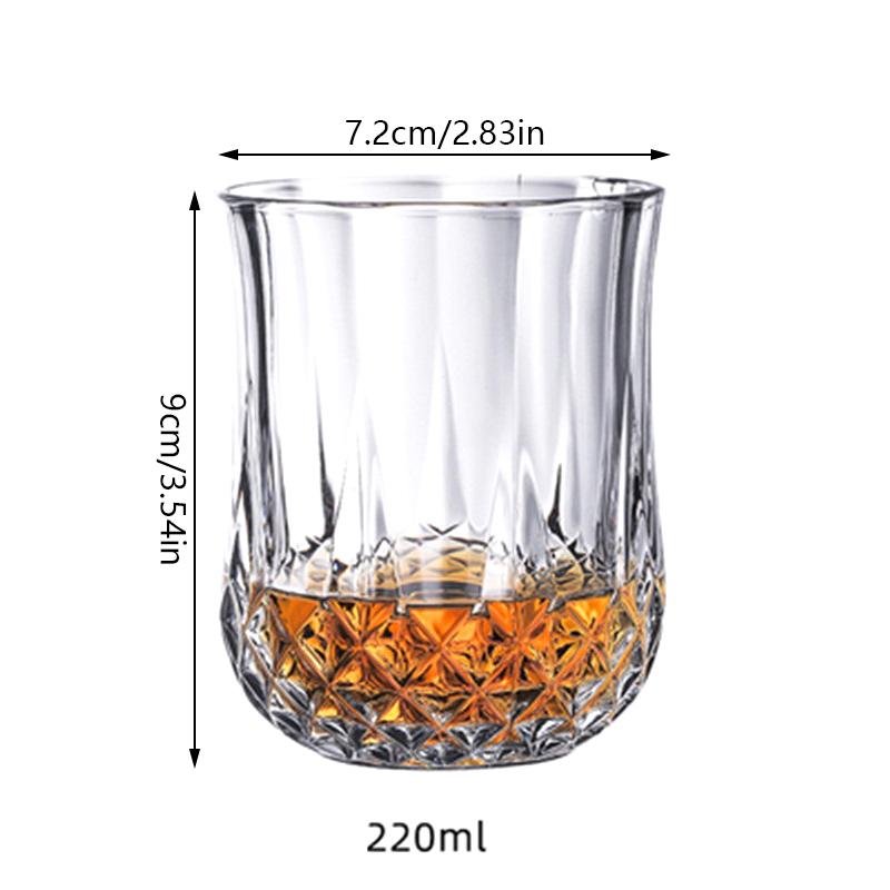 

220/310 мл Стакан для виски, чашка, рюмка для рома и ликера, стакан для шотов, винтажная рельефная чашка в форме бриллианта, бытовые инструменты для питья для вечеринки, бара
