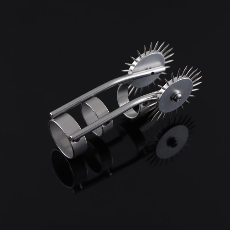 New Stainless Steel Pinwheel Needles Wheel Roller Submissive Fetish Sex Slave Adult Sex Toys Nipple Clitoris BDSM skin