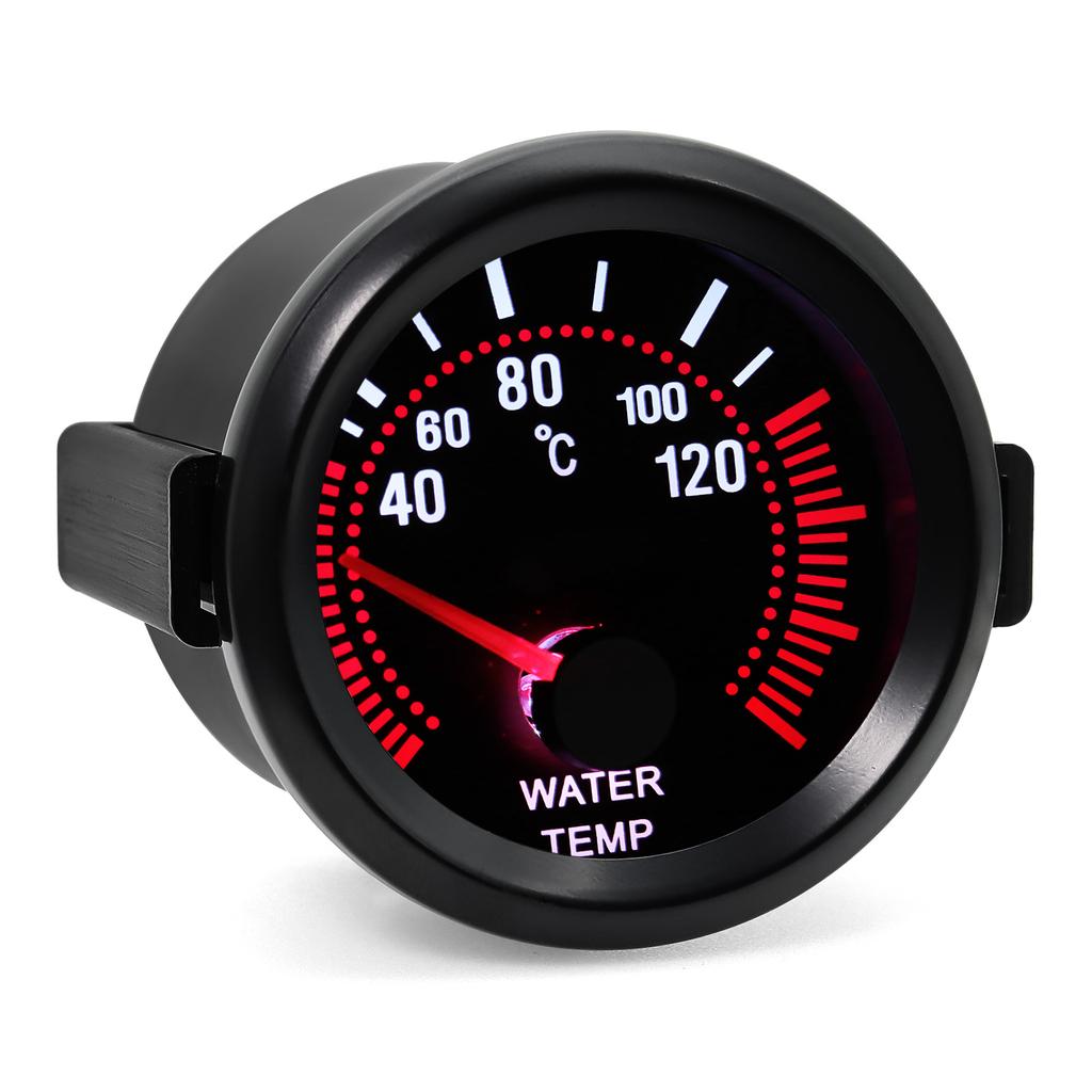 HD 52mm Car Water Temperature Gauge 40~120 ℃ with Water Temp Sensor 10mm 1/8NPT Car Racing Gauge Holder White Light Meter