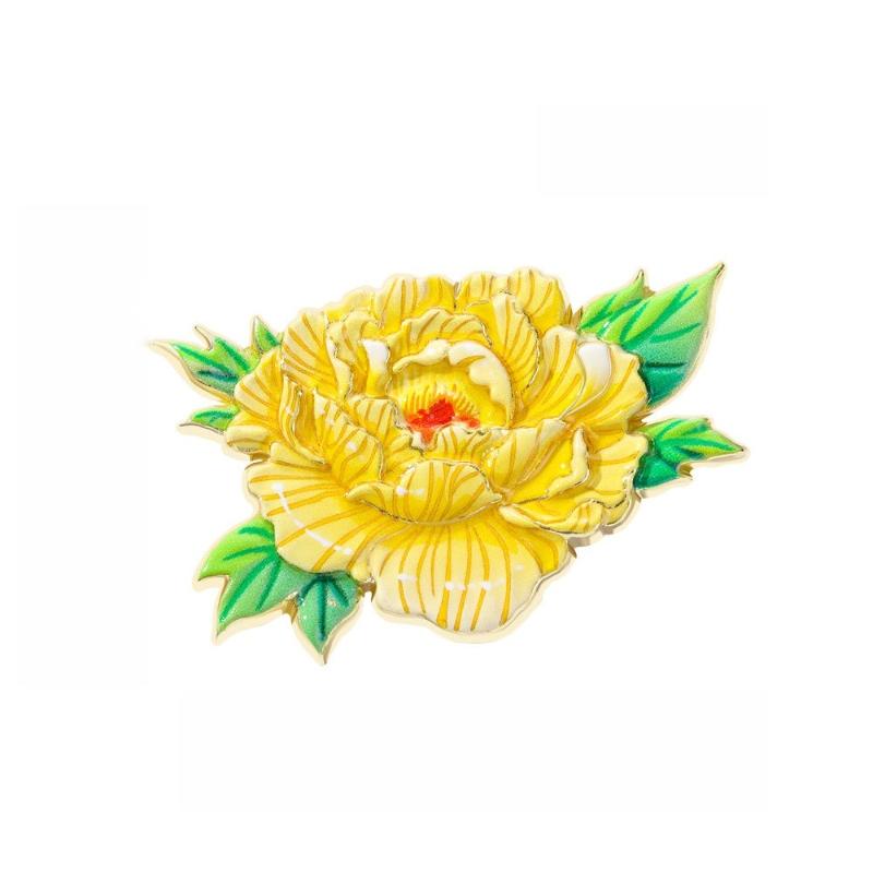 1Pcs Elegant Classical Style Flower Lapel Pin Exquisite Luxury Peony Flower Brooch For Suit Cheongsam Sophisticated Taste