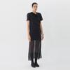 JNBY 25 Summer X-Shape Short Sleeve Round Neck Silk Dress