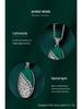 Jade Angel S925 Sterling Silver Chalcedony Cat's Eye Ethnic Retro Pendant Necklace