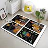 Halloween Crystal Velvet Horror Pumpkin Carpet Living Room Coffee Table Mat Bedroom Bed Blanket Bathroom Non-Slip Mat