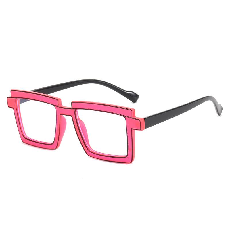 Retro Personality Rectangular Glasses Frame TR90 Eyewear for Women Men Designer Fashion Square Eyeglasses with Pouch Cloth