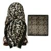 Lightweight Sun Resistant Neckerchief Polyester Headwear Scarf Feature Bold Leopard Print Design 90cm Kerchief