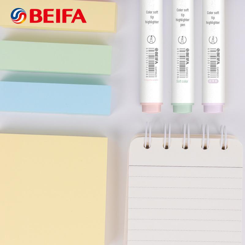 Beifa Morandi Soft-Headed Fluorescent Pens - 10-Box Set for Students' Graffiti and Eye-Protection Marking