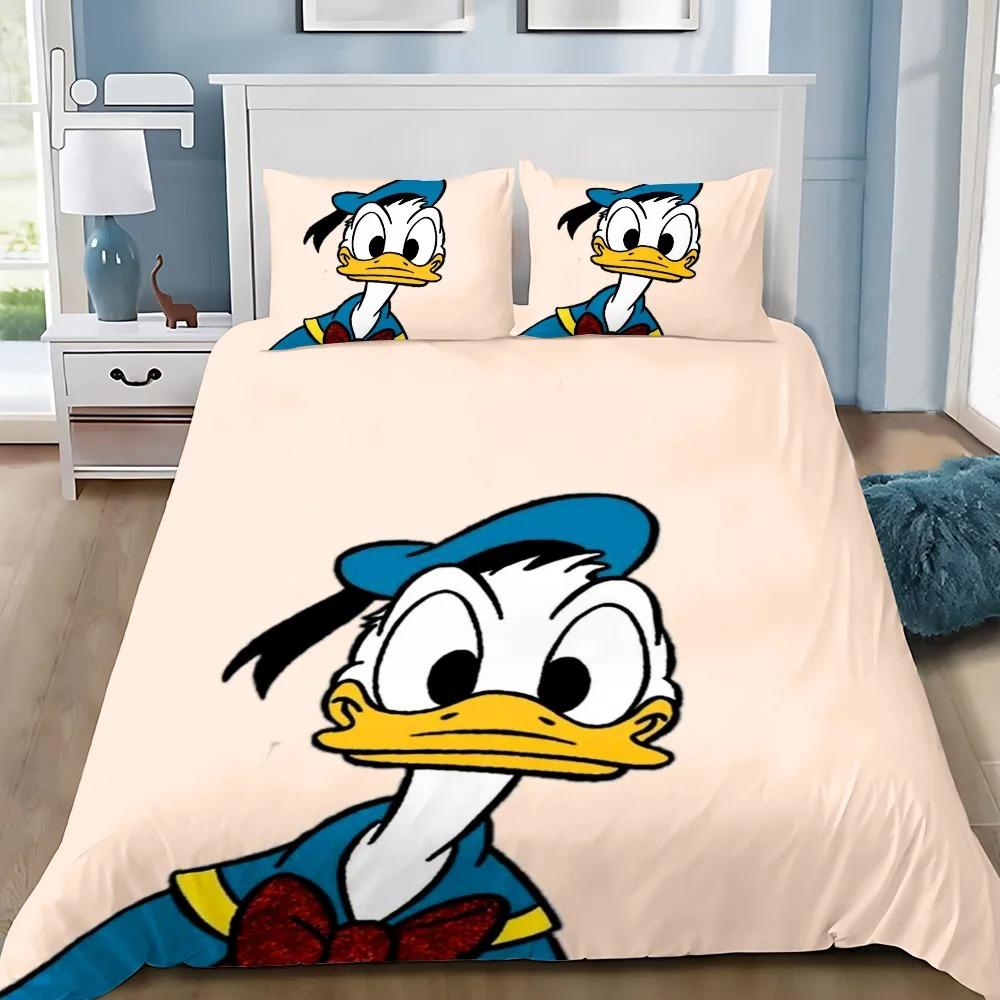 

Підковдра Наволочка Комплект Постільної Білизни Кумедний Дональд Дак Дорослий Хлопчик Дівчинка Декорація Спальні Дитячий Подарунок Односпальний Двоспальний Великий Розмір 150*200cm 3pcs