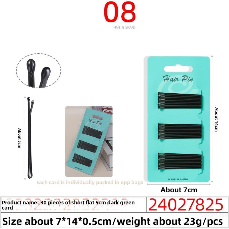 Black Steel Wire Hair ClipsHair Accessories Flow-painted One-piece Clips Small Hair Clips for Girls' Broken Hair