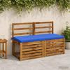 2 piece bench cushion set SOEST 100percent  polyester royal blue