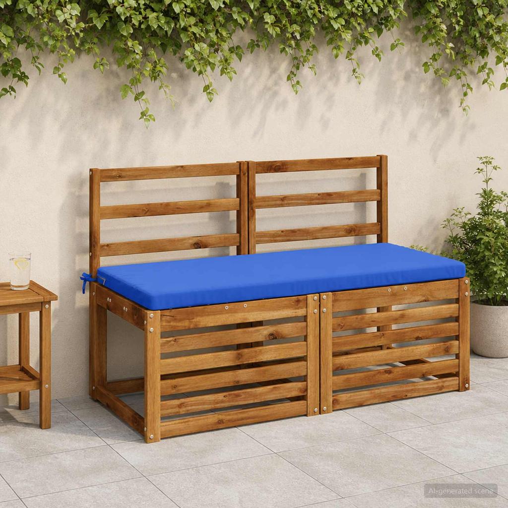 2 piece bench cushion set SOEST 100percent polyester royal blue