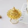 Gold Incense Burner Exquisite Rust Prevention Metal Vintage Incense Burner for Home Decoration Bedroom