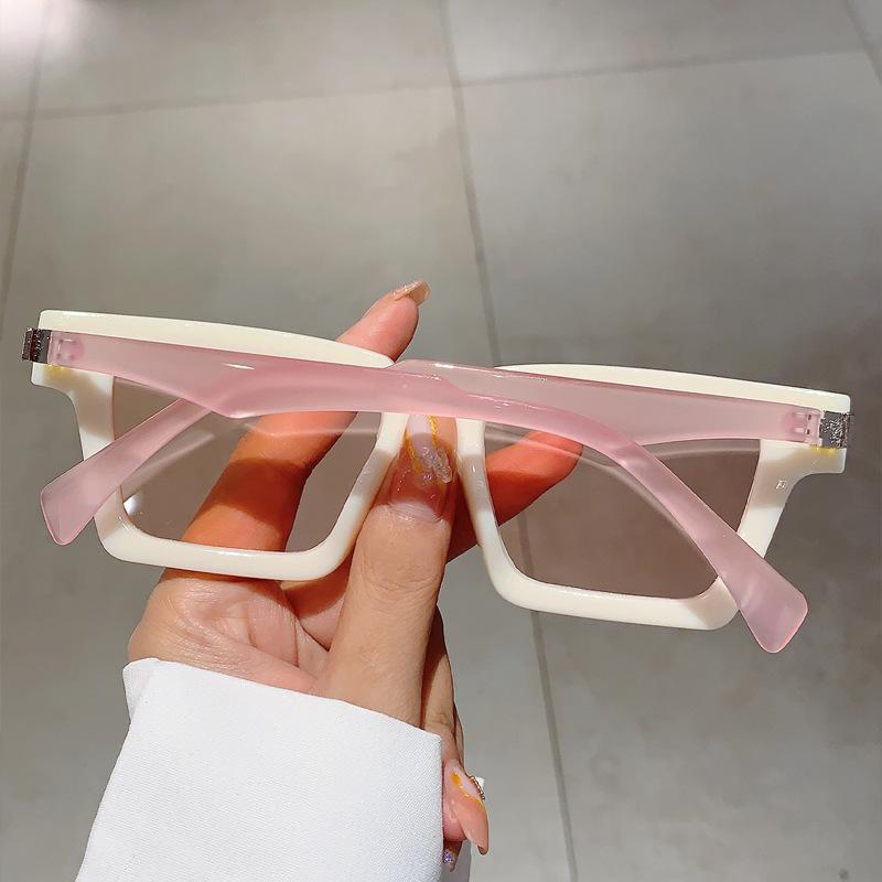 Classic Punk Pink Square Sunglasses Women For Men Luxury Brand Designer Trend Sun Glasses Fashion Vintage Hip Hop Driving Shades