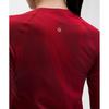 Lululemon Lunar New Year Swiftly Tech Long Sleeve Shirt 2.0  Waist Length Swirling Plumes Oxford Red Burgundy Bay