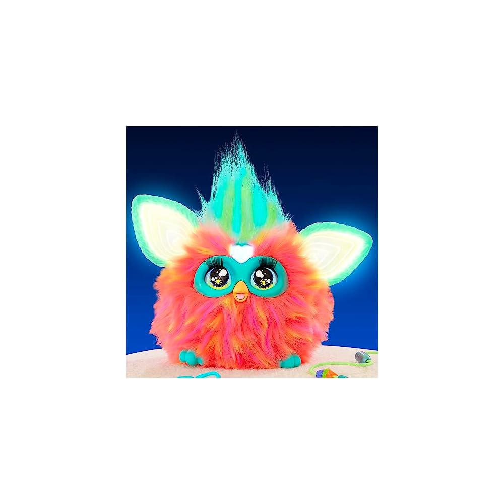 Hasbro Furby Coral Interactive Toy for Boys and Girls Age 6+ with 15 Fashion Accessories Animatronic Plush F6744