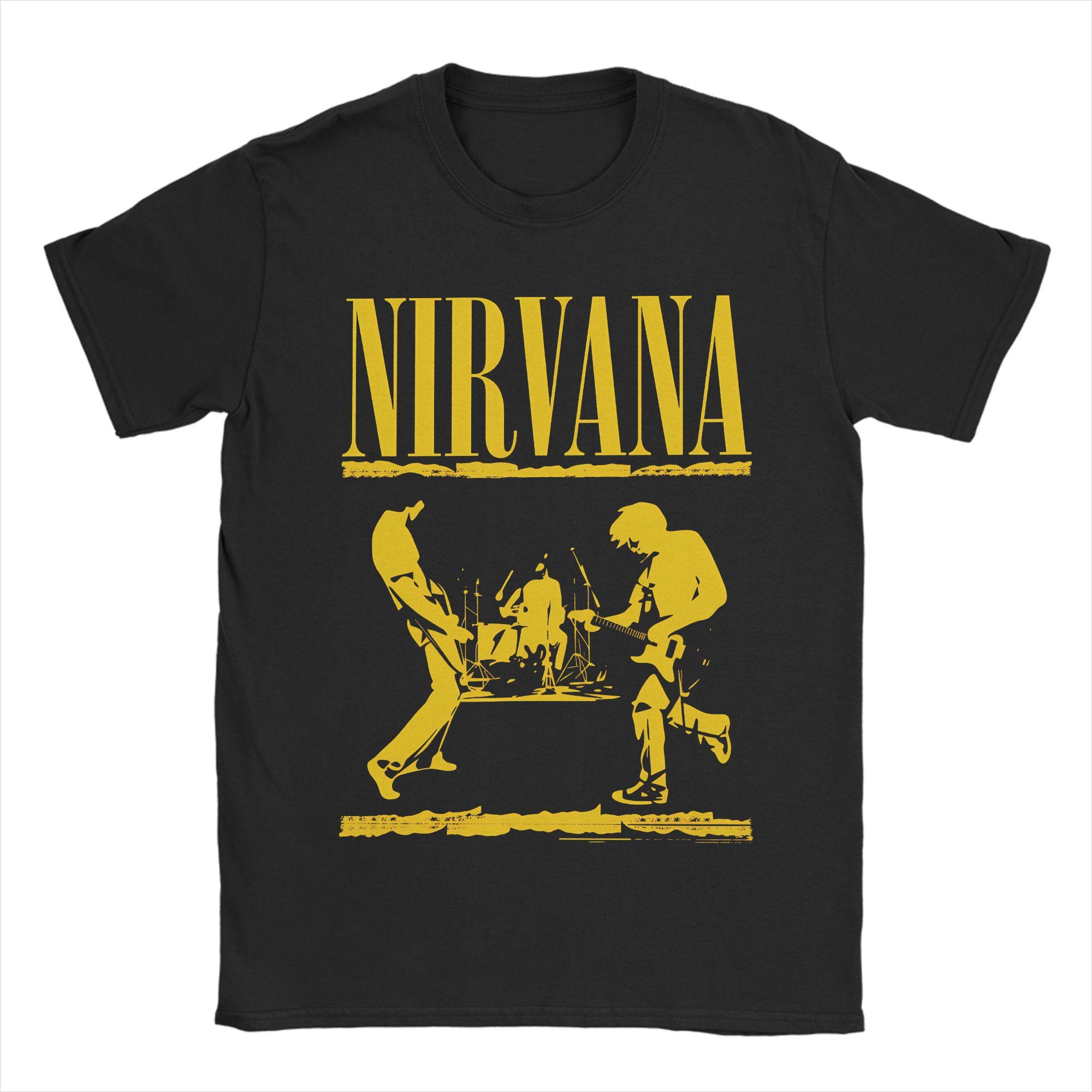 

Nirvana Angel Band Men T Shirt Humorous Tees Short Sleeve Crew Neck TShirt Cotton Graphic Clothes 4XL