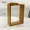 Creative Bamboo Cereal Dispenser with Transparent Panel