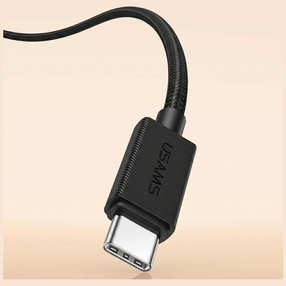 USAMS U92 60W USB-C To USB-C Cable 1.2m Black