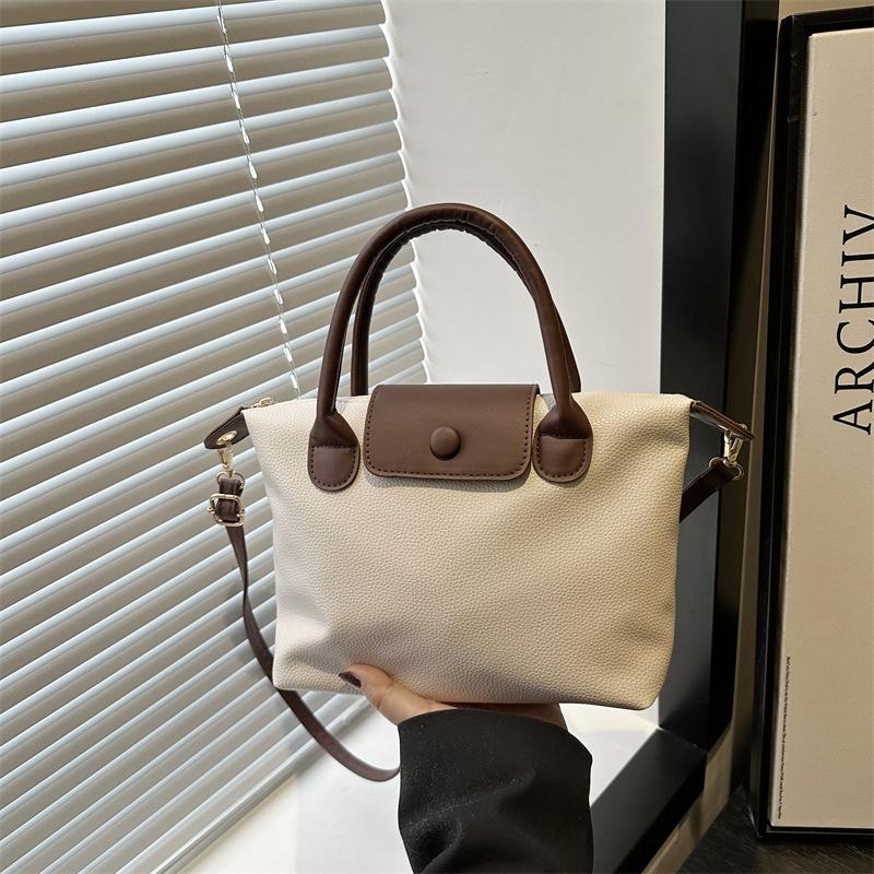 Dumpling Bag Women's 2025 Spring Explosion High-quality Shoulder Bag Fashionable Splicing Contrasting Color Messenger Bag High-end Women's Bag