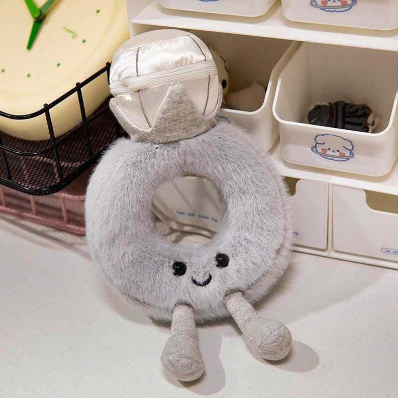 

Birthday Gift Cake Diamond Ring Fashion Cute Doll Children s Plush Toy 17cm (weight 60g)