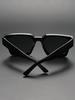 1Pc Fashionable Square Shaped Shaped Frame Glasses Black Stylish Glasses Girls For Gents' Glasses Durable Pc Materials Suitable for Daily Commuting