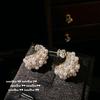 Mermaid Bubbles, Moonstone Bead Bracelet, Mermaid Tears, Plated With 18K Gold, Bead Zircon Earrings, Ear Clips.