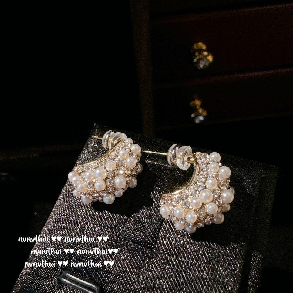 Mermaid Bubbles, Moonstone Bead Bracelet, Mermaid Tears, Plated With 18K Gold, Bead Zircon Earrings, Ear Clips.