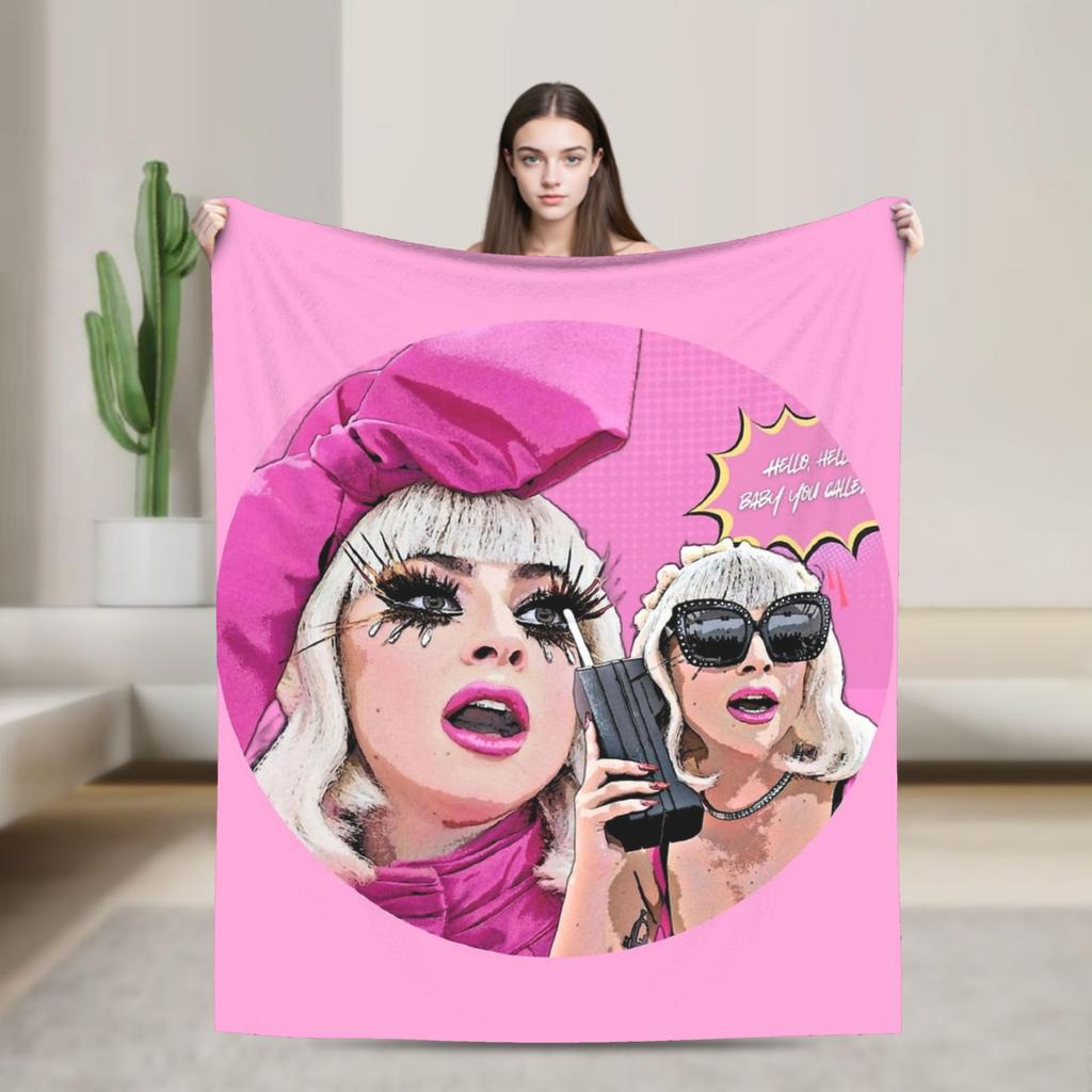 Lady Gaga Legendary singer  Flannel Blankets  Super Warm Throw Blanket for Couch Bed Picnic Pattern Bedspread Sofa Bed Cover