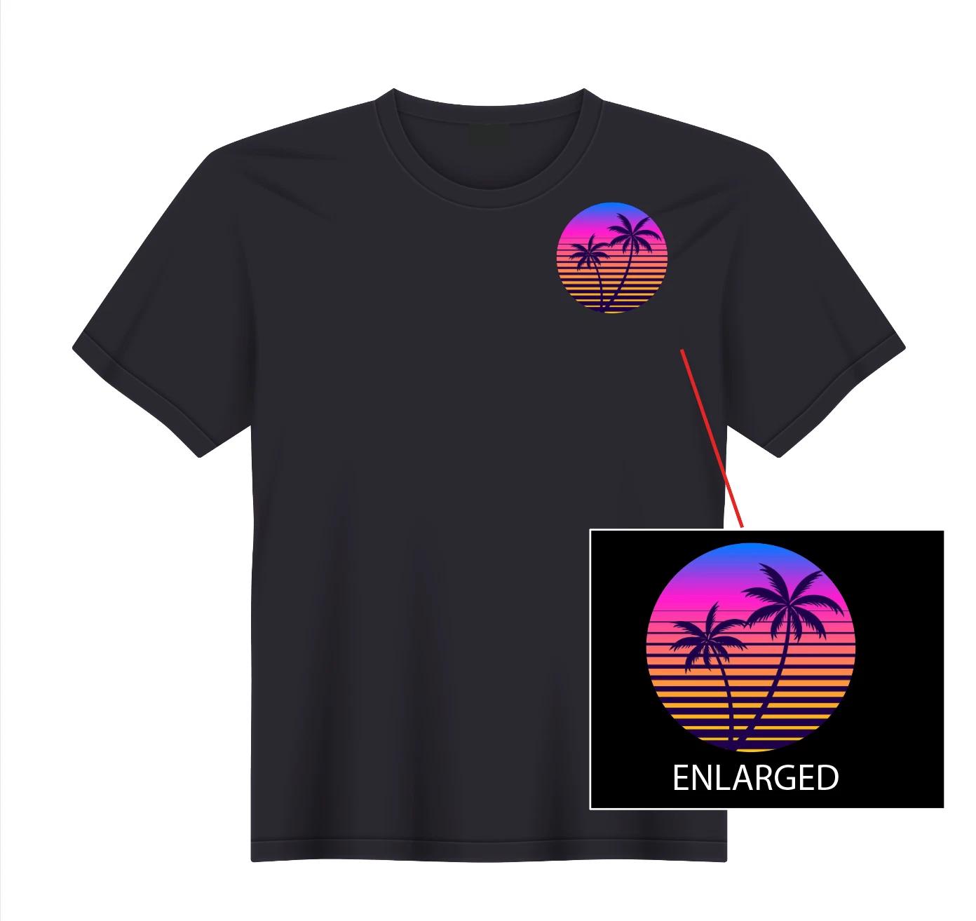 Vintage Retro Palm Tree Florida California T-Shirt NEW S, M, L, XL 3XL