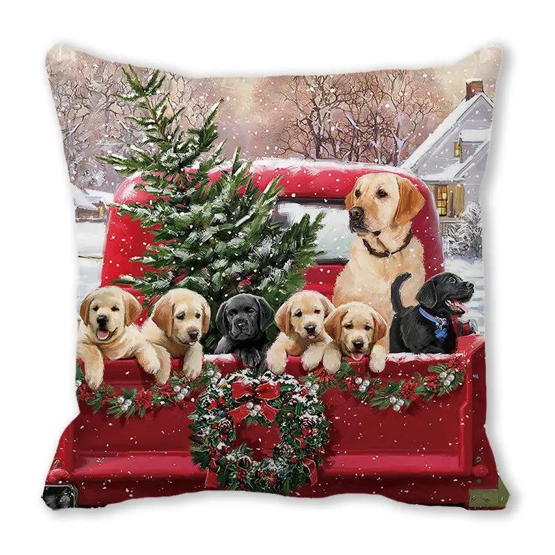 New Years Gifts Christmas Ornaments Pillow Cases Merry  Home Decorations  Cushion Covers