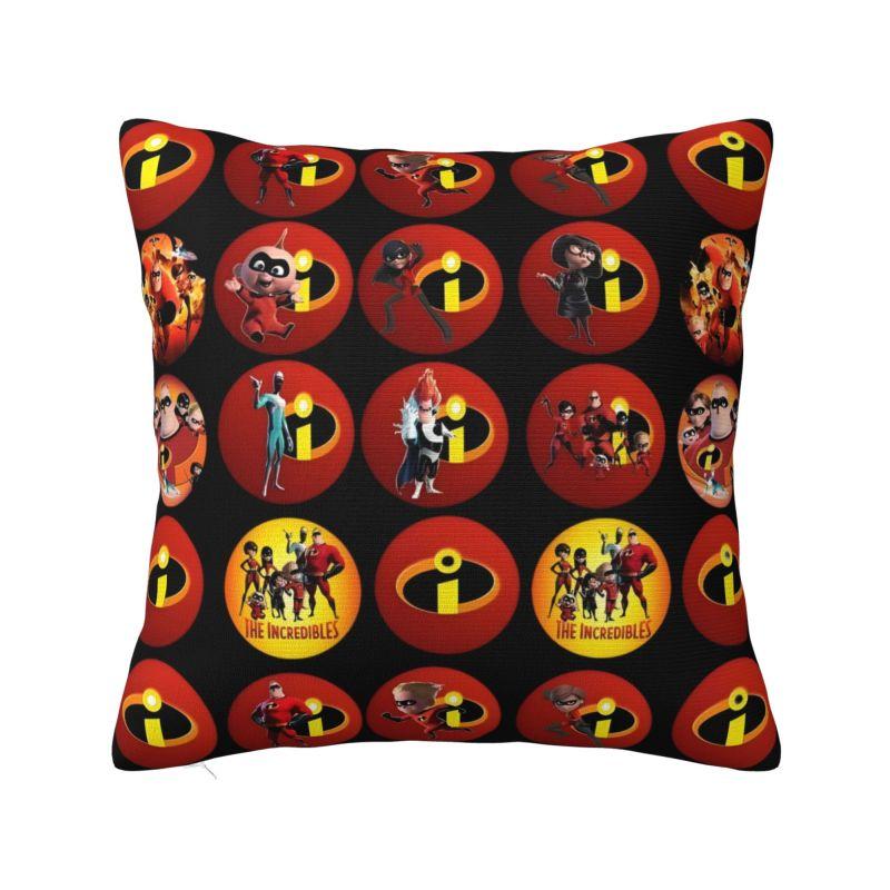 Nordic Style Animation The Incredibles Cushion Cover Polyester Superhero Comedy Throw Pillow Case for Car Square Pillowcase