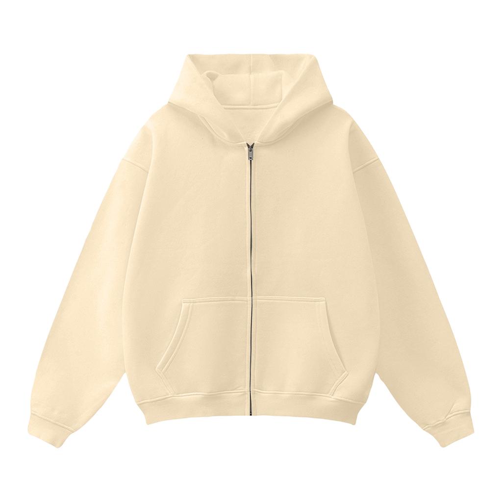 Felpa con cappuccio e zip colorata da uomo, giacca invernale casual