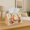 1pc Eid Mubarak Crescent Moon& Islamic Tissue Box- Elegant Decoration Suitable for Home, Party, Kitchen& Living Room- Durable Fabric, Compact Sturdy