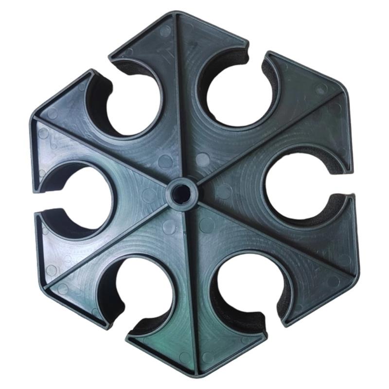 

Travel Hexagonal Mic Stand Base with ABS Plastic and Foam Padding Secure Nonslip Grip for Wireless Corded Microphones 1