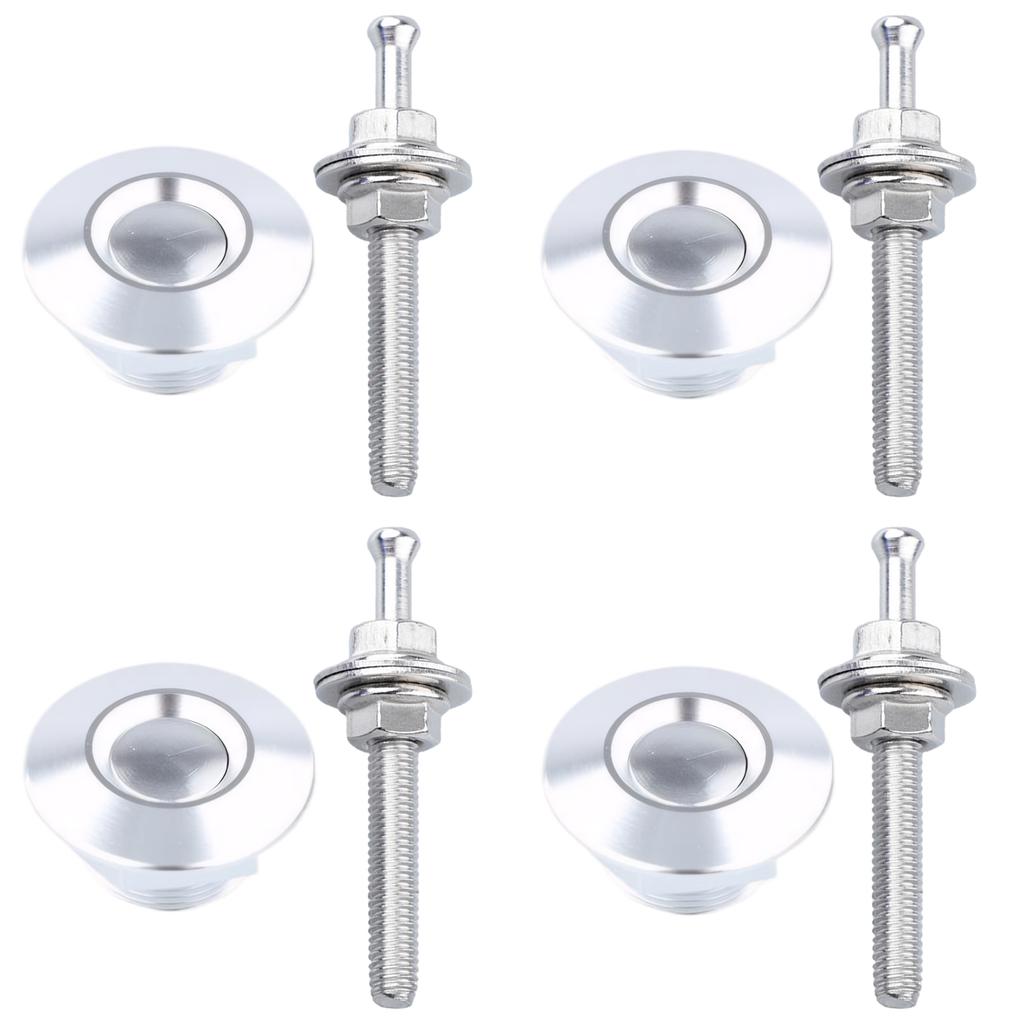 4pcs Universal Hood Pins Lock Push Button Billet Hood Pins Lock Clip Kit Car Quick Pins Carbon Fiber Hood Locks