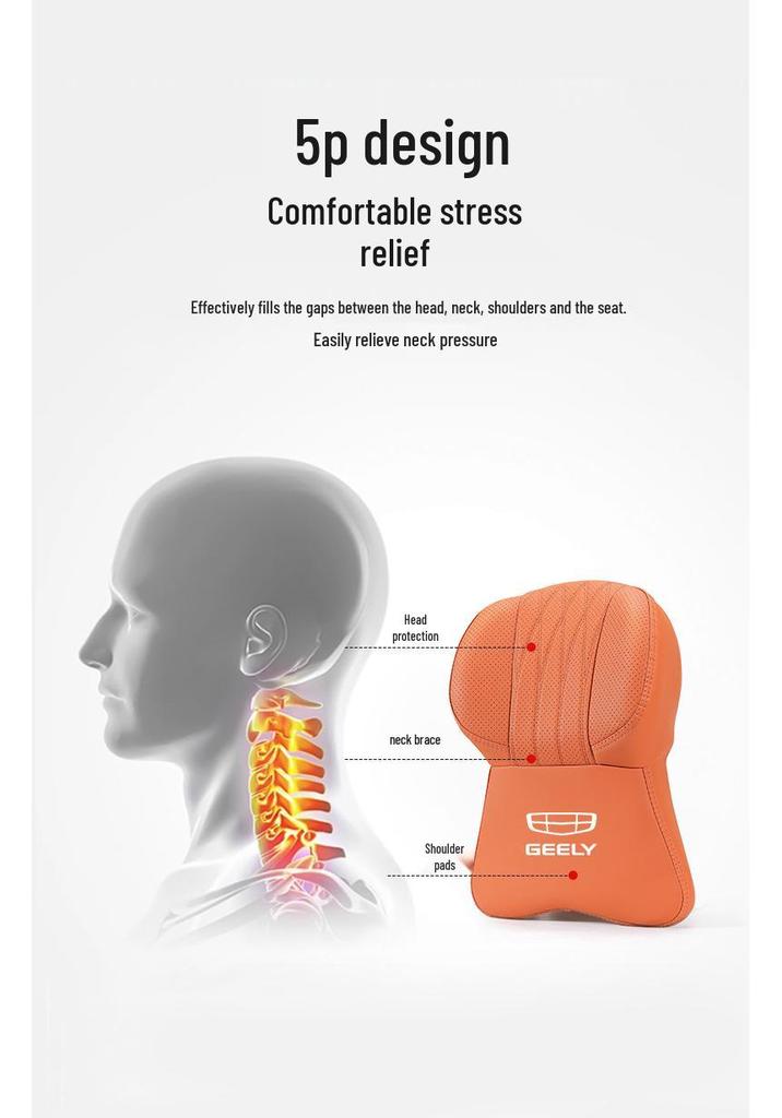 Compatible Geely Xingyue L, Xingrui, Emgrand, Xingyuan, Galaxy Starship 7 Car Headrest Neck Pillow & Lumbar Support