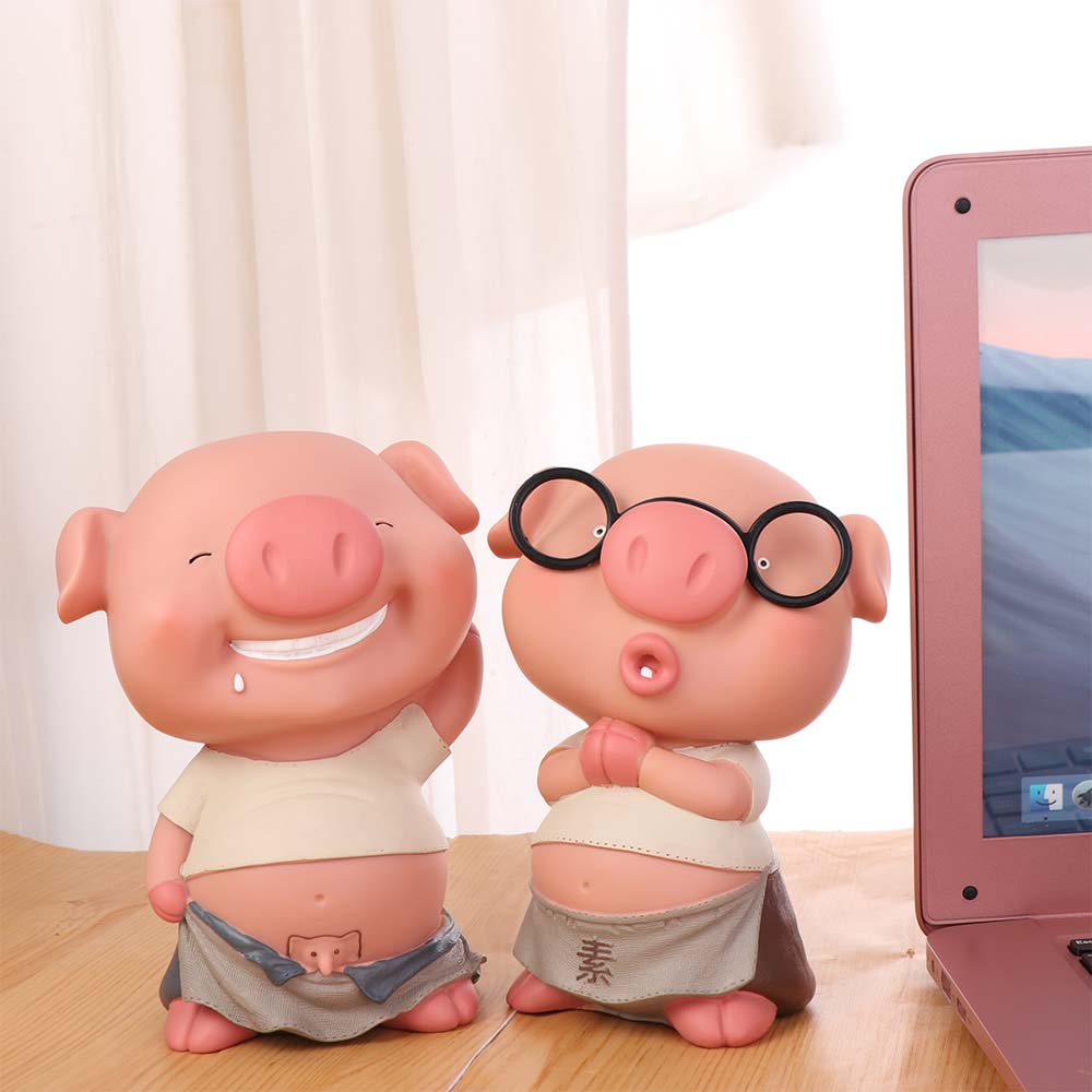 Model Pig Shaped Money Boxes Savings Tank Pig Money Bank Pig Piggy Bank Bedroom Den Dresser