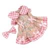 Summer Hawaii Dog Dress Floral Pattern Pet Skirt with Bow Decorations Breathable Comfortable Pet Dress