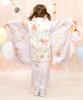 Shichigosan kimono set for dull Pale purple night cherry [KYOETSU] [Kyoetsu] 3-year-old girls, (2. blossoms)