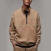 Jordan 23 Engineered Alphanumeric Print Half-Zip Fleece Collar Jacket Men Outerwear Beige DV7680-254
