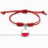 Red Bracelet Trendy With Timeless Gem European Country Flags Unisex Material Mixed