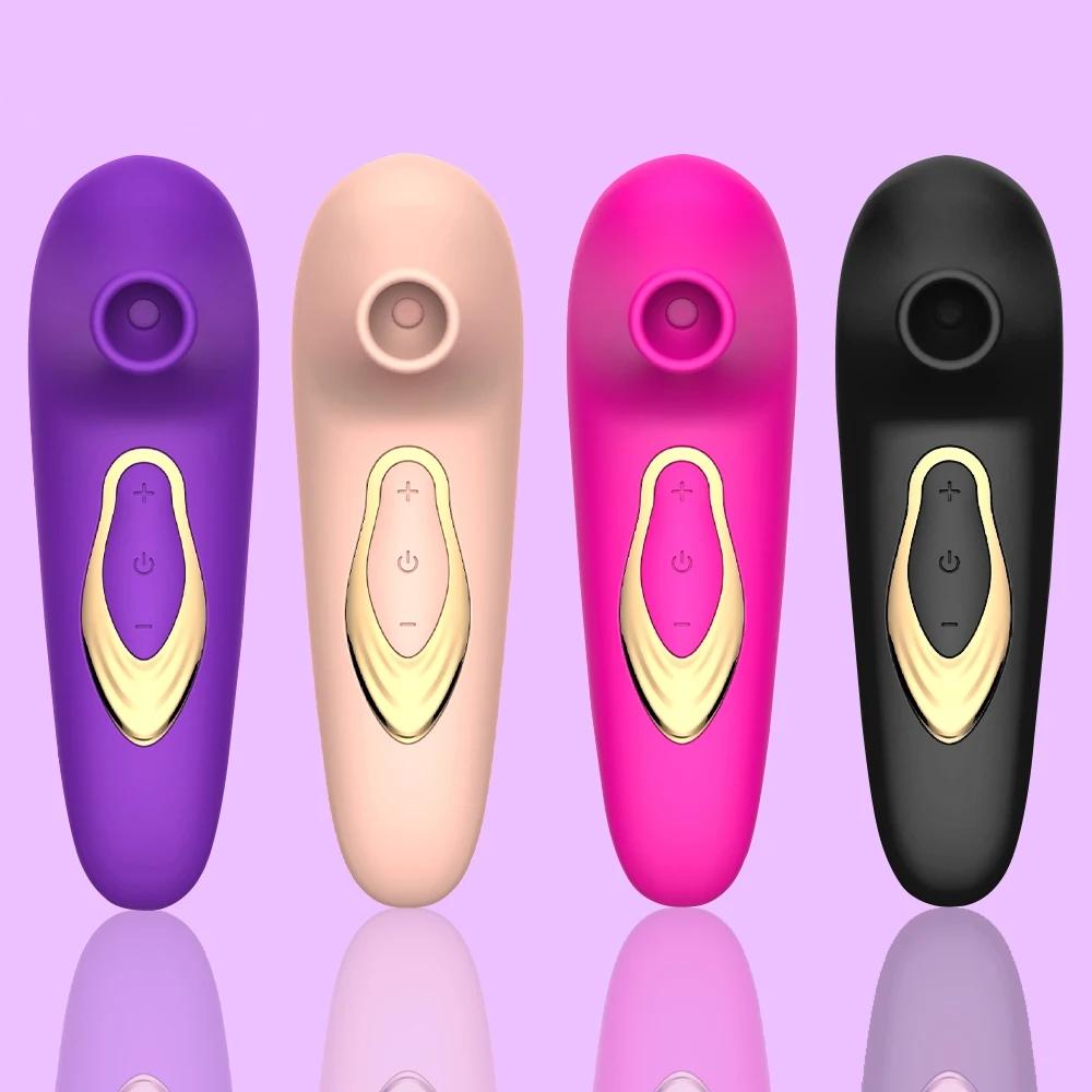 Powerful Suction Cup Clitoral Sucking Vibrator Clitoral Nipple Oral Vacuum Stimulating Massager for Female Masturbation Sex Toy