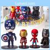 Pvc Avengers Birthday Cake Decoration Toys Featuring Iron Man And Captain America Perfect For Kids' Parties