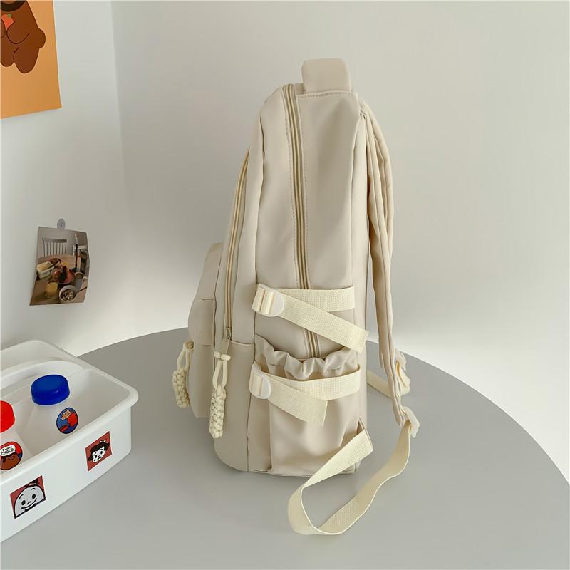 Zaini da donna a tinta unita per donna Zaini scolastici impermeabili Borsa a spalla di grande capacità Borse scolastiche per ragazze Ruckpack