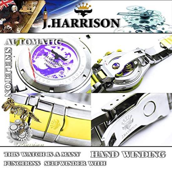 Automatic Skeleton Watch JH003GW with Jewels J.HARRISON (John Harrison)